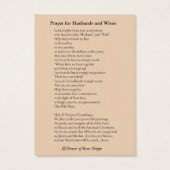 Katholische Jungfrau Mary Gebet Husbands & Ehefrau (Rückseite)