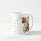 Katholische Jungfrau Mary Gebet Vintag Religiös Kaffeetasse (VorderseiteRechts)