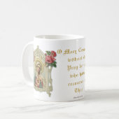 Katholische Jungfrau Mary Gebet Vintag Religiös Kaffeetasse (Vorderseite Links)