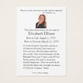 Katholische Jungfrau Mary Jesus Beerdigung Gebetsk (Rückseite)