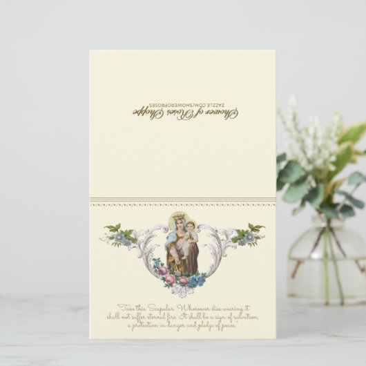 Katholische Jungfrau Mary Jesus Mount Carmel Relig (Stehend Vorderseite)