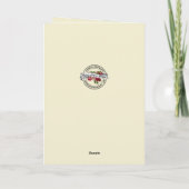 Katholische Jungfrau Mary Jesus Priest Poinsettias Karte (Rückseite)