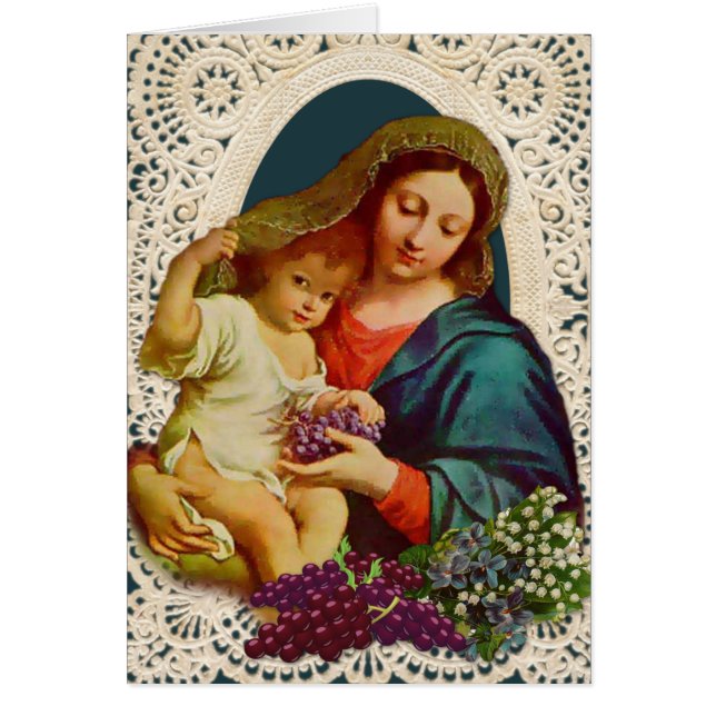 Katholische Jungfrau Mary Jesus Religious Lace (Vorne)