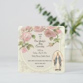 Katholische Jungfrau Mary kann krönendes Einladung (Stehend Vorderseite)