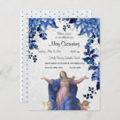 Katholische Jungfrau Mary kann religiöse Veranstal Einladung (Vorne/Hinten)