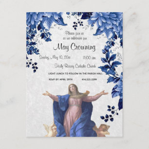 Katholische Jungfrau Mary kann religiöse Veranstal Einladung