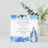 Katholische Jungfrau Mary kann religiöse Veranstal Einladung (Stehend Vorderseite)