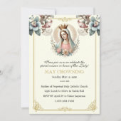 Katholische Jungfrau Mary kann religiöse Veranstal Einladung (Vorderseite)