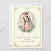 Katholische Jungfrau Mary kann religiöse Veranstal Einladung (Rückseite)