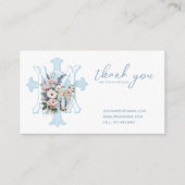 Katholische Jungfrau Mary kreuzt blumenreligiöse Begleitkarte (Vorderseite)