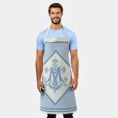 Katholische Jungfrau Mary Marian Cross Blue Lilies Schürze (Getragen)