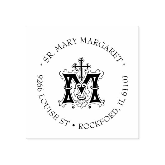 Katholische Jungfrau Mary Marian Symbol Religiöse Gummistempel (Prägung)
