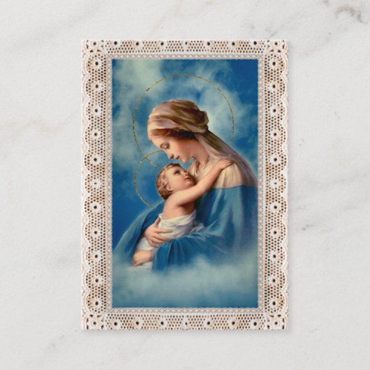Katholische Jungfrau Mary Pregnancy Praetkarte Platzkarte (Vorderseite)