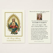 Katholische Jungfrau Mary Religiöse Beerdigung Geb (Vorne & Hinten)