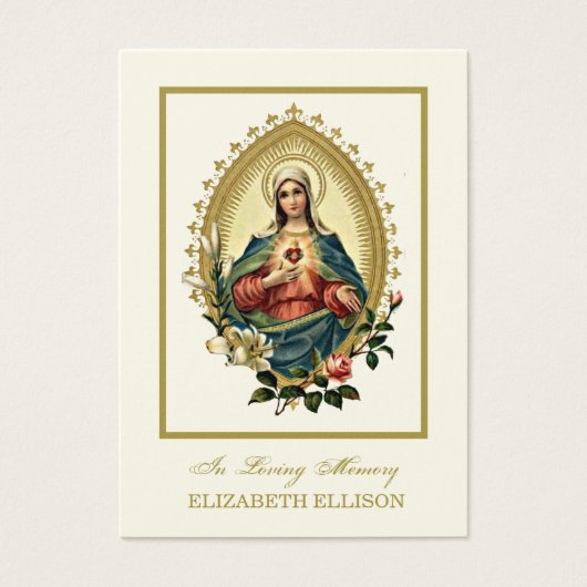 Katholische Jungfrau Mary Religiöse Beerdigung Geb (Vorderseite)