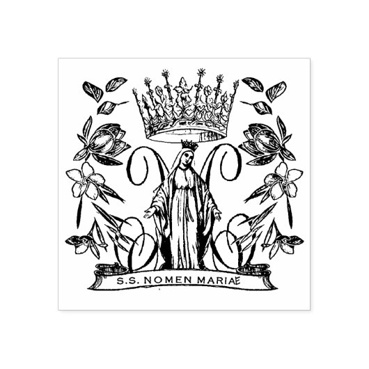 Katholische Jungfrau Mary Religiöse Königin des Hi Gummistempel (Prägung)