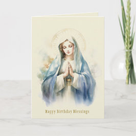 Katholische Jungfrau Mary Religious Birthday Card Karte