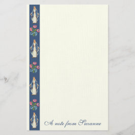 Katholische Jungfrau Mary Religious Floral Briefpapier