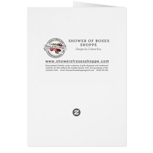 Katholische Jungfrau Mary Religious Gedicht Rose (Hinten)