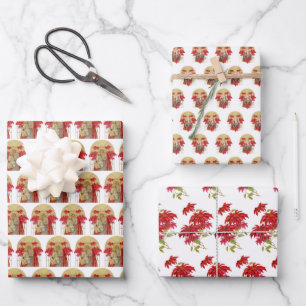 Katholische Jungfrau Mary Religious Jesus Poinsett Geschenkpapier Set