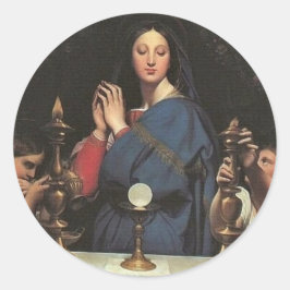 Katholische Jungfrau Mary vom Gastgeber Religiöse Runder Aufkleber