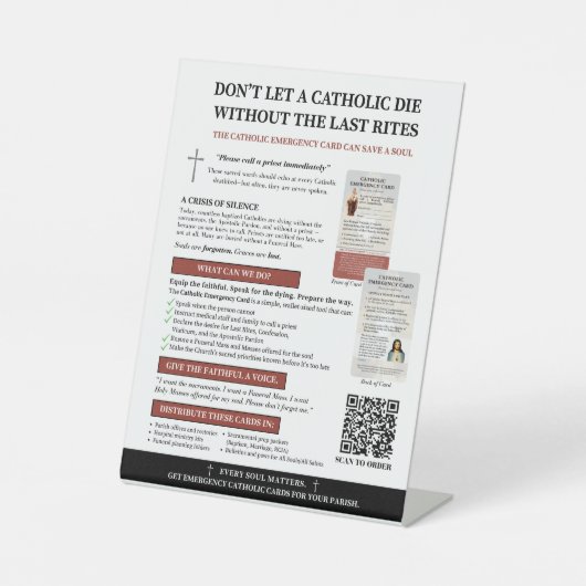 Katholische Karte Sockelschild (Vorderseite)