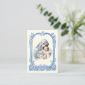 Katholische Kindertaufe Erinnerung an Heilige Kart Begleitkarte (Stehend Vorderseite)