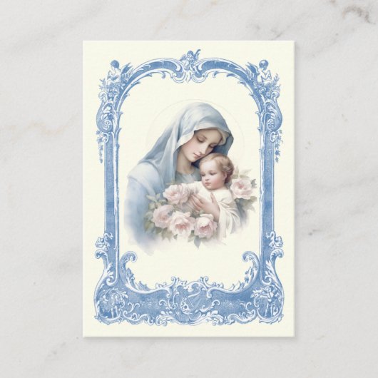 Katholische Kindertaufe Erinnerung an Heilige Kart Begleitkarte (Vorderseite)