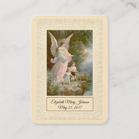 Katholische Kindertaufe Visitenkarte (Vorderseite)