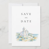 Katholische Kirche Aquarell Hochzeit Save The Date (Vorderseite)