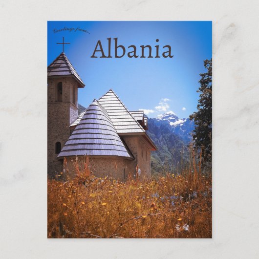 Katholische Kirche der Zehnten im Shkodër-Landkrei Postkarte (Vorderseite)