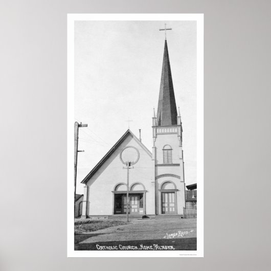 Katholische Kirche Nome Alaska 1921 Poster (Vorne)