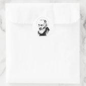 Katholische Kirche St. Padre Pio Capuchin Runder Aufkleber (Tasche)