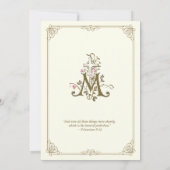 Katholische Klassik Elegant Religiöse Hochzeit Inv Einladung (Rückseite)