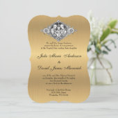 Katholische klassische Elegante Hochzeit Einladung (Stehend Vorderseite)