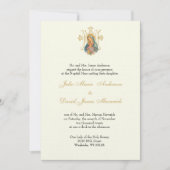 Katholische klassische Elegante Hochzeit Einladung (Vorderseite)