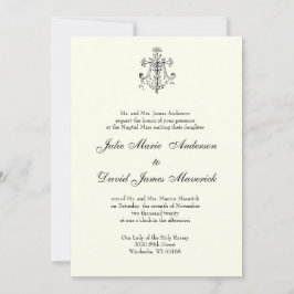 Katholische klassische Elegante Hochzeit Einladung