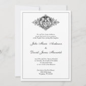 Katholische klassische Elegante Hochzeit Einladung (Vorderseite)