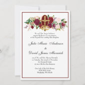 Katholische klassische Elegante Hochzeit Einladung (Vorderseite)