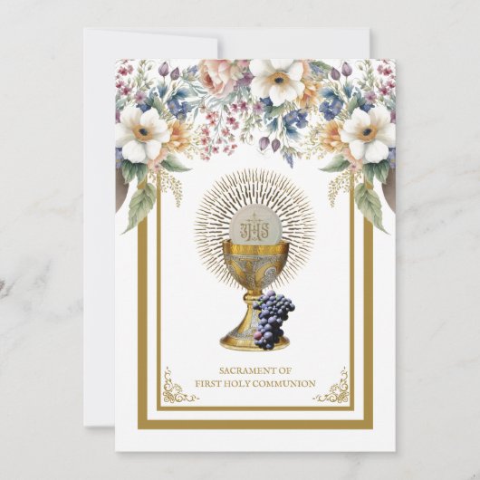 Katholische Kommune Floral Eucharist Einladung (Vorderseite)