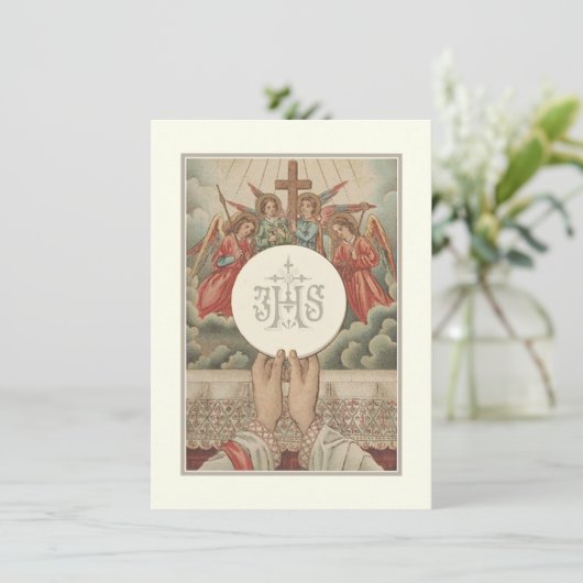 Katholische Kommunistische Priestermesse Eucharist Einladung (Stehend Vorderseite)