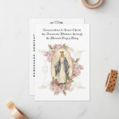 Katholische Konfession Gebet Jesus Jungfrau Mary Mitteilungskarte (Vorderseite/Rückseite Beispiel)