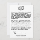 Katholische Konfession Gebet Jesus Jungfrau Mary Mitteilungskarte (Rückseite)