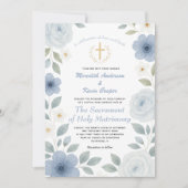 Katholische Kreuzschwanzmesse Religiöse Hochzeit Einladung (Vorderseite)