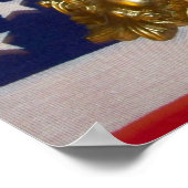 Katholische Kreuzzifix USA Flaggenplakat Poster (Ecke)