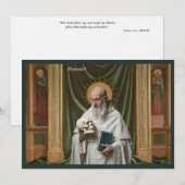 Katholische Kunst - Gebetskarte | Heiliger Romuald Einladung (Vorne/Hinten)