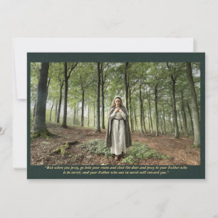 Katholische Kunst Heilige Karte   Alena im Wald