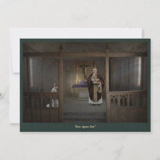 Katholische Kunst-Heiligenkarte | Ecce Agnus Dei Einladung