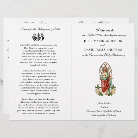 Katholische Lateinmesse Hochzeit Heiliges Herz Pro (Vorne/Hinten)