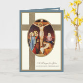 Katholische Lent Crucifixe Jesus Jungfrau Mary Karte (Gelbe Blume)